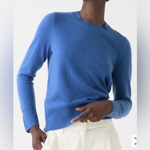 J. Crew Blue Crewneck Cashmere Sweater